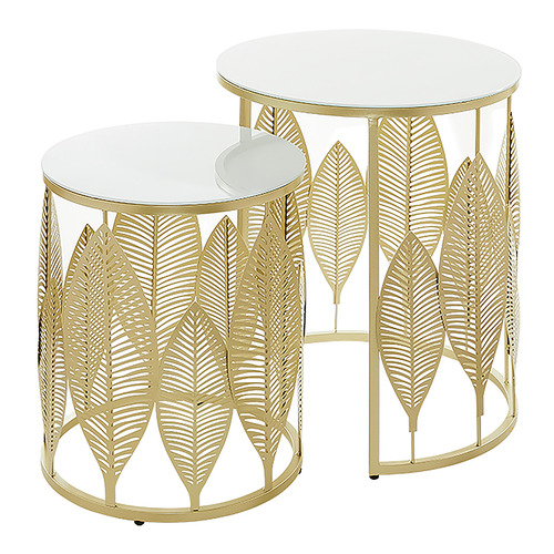 Monument Furniture 2 Piece Grazia Nesting Side Table Set | Temple & Webster