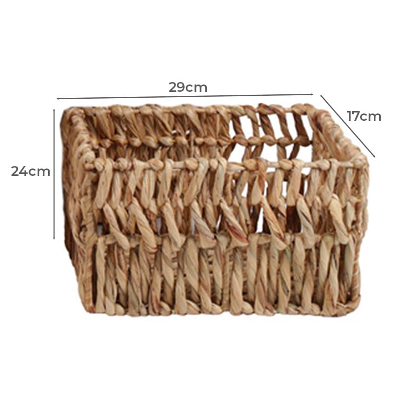 4 Piece Florence Woven Water Hyacinth Basket Set