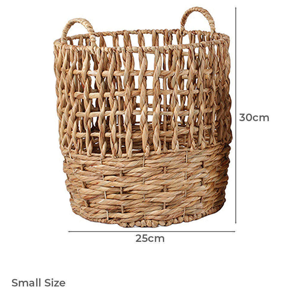 3 Piece Clement Woven Water Hyacinth Basket Set