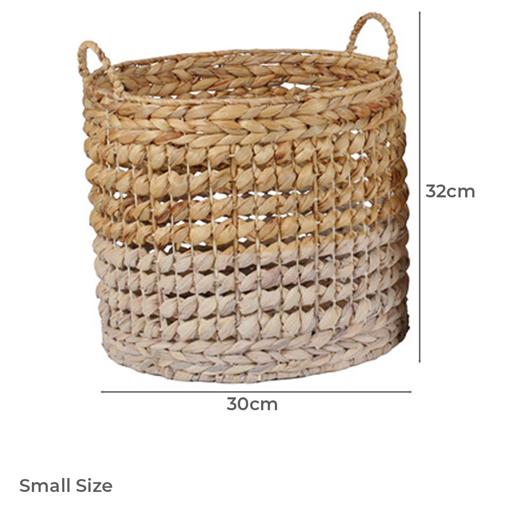 3 Piece Penrose Woven Water Hyacinth Basket Set