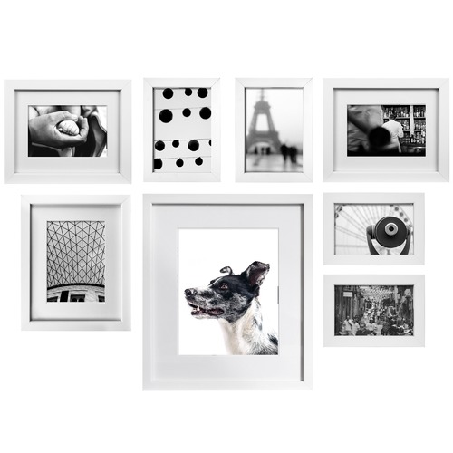 8 Piece Kauri Slim Box Wall of Frames Set