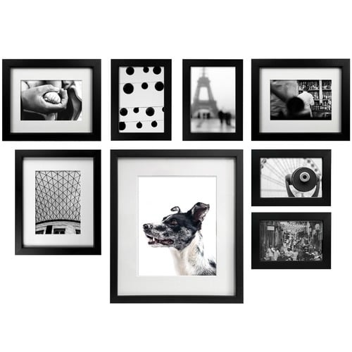 8 Piece Kauri Slim Box Wall of Frames Set