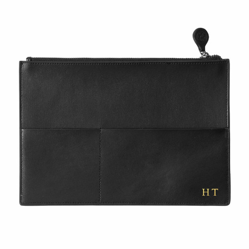Black Leather Document Holder