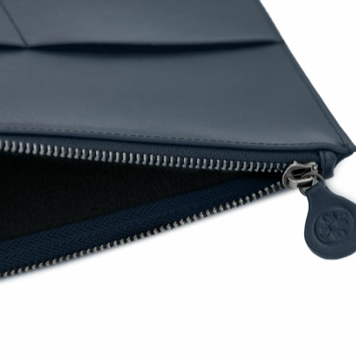 Corban & Blair Dark Navy Personalised Leather Document Holder | Temple ...