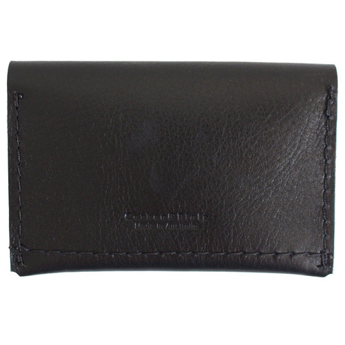 Pocket Personalised Leather Card Holder with Snap Button
