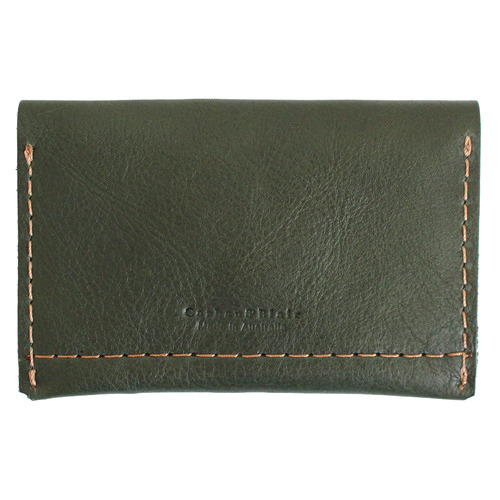 Pocket Personalised Leather Card Holder with Snap Button