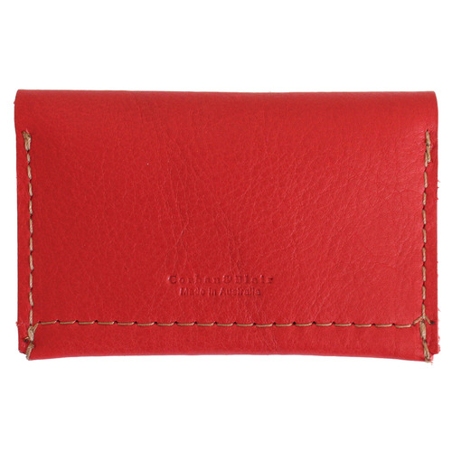 Pocket Personalised Leather Card Holder with Snap Button