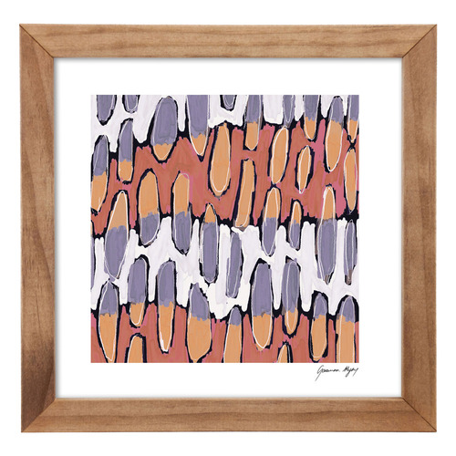 Grey Yuuyuu Rain Framed Printed Wall Art