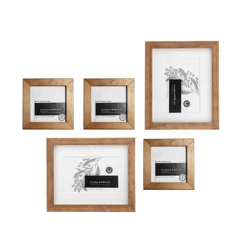 5 Piece Walnut Slim Box Gallery Wall Set | Temple & Webster