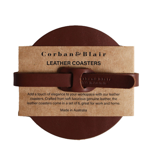 Artisan Round Leather Coasters