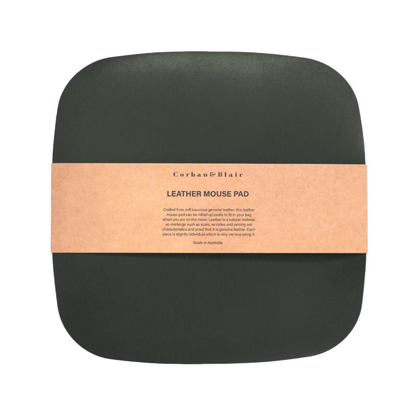 Green Artisan Genuine Leather Mouse Pad