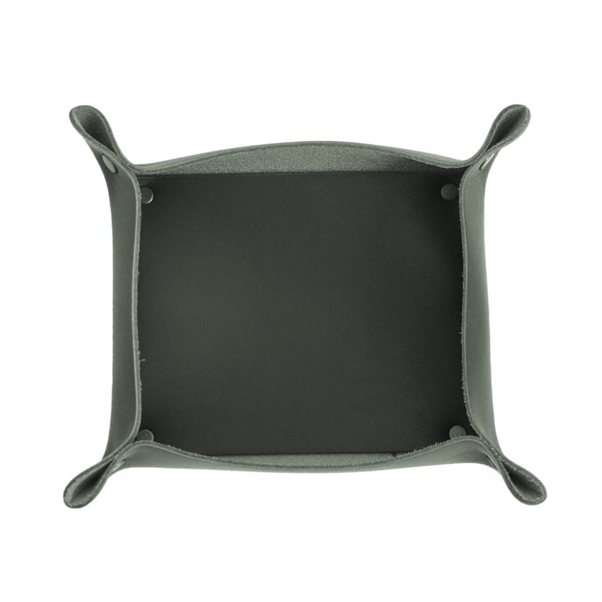 6 Piece Green Artisan Genuine Leather Desk Set