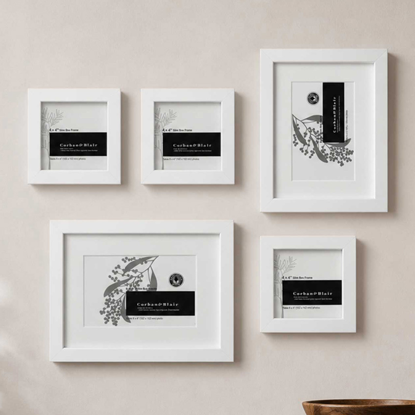 5 Piece Slim Box Photo Frame Set