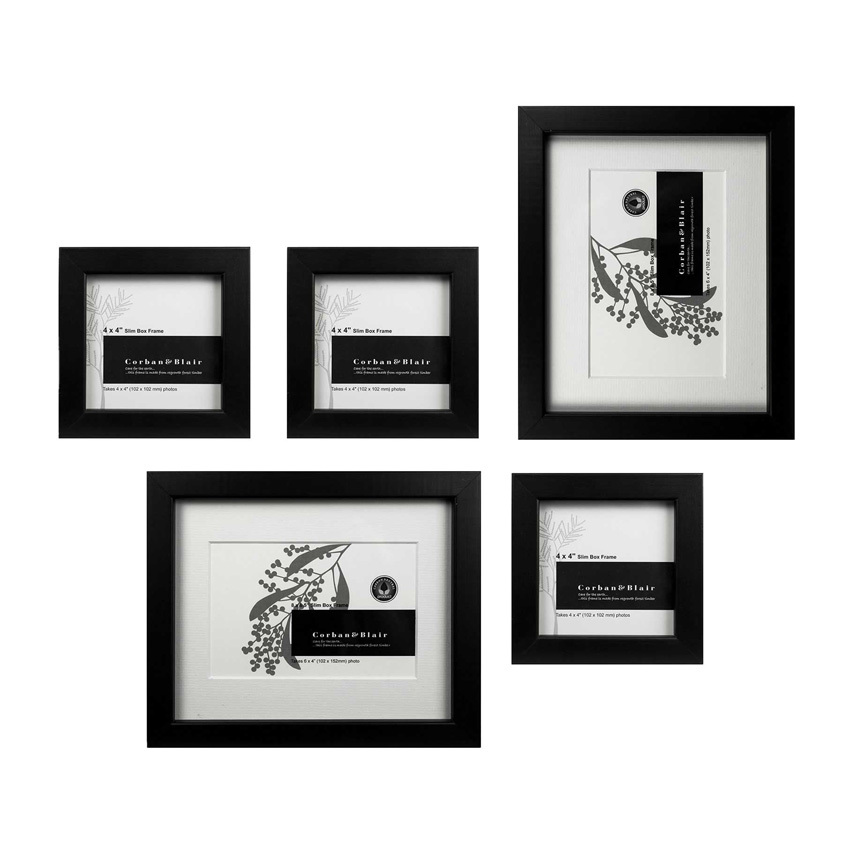 5 Piece Slim Box Photo Frame Set
