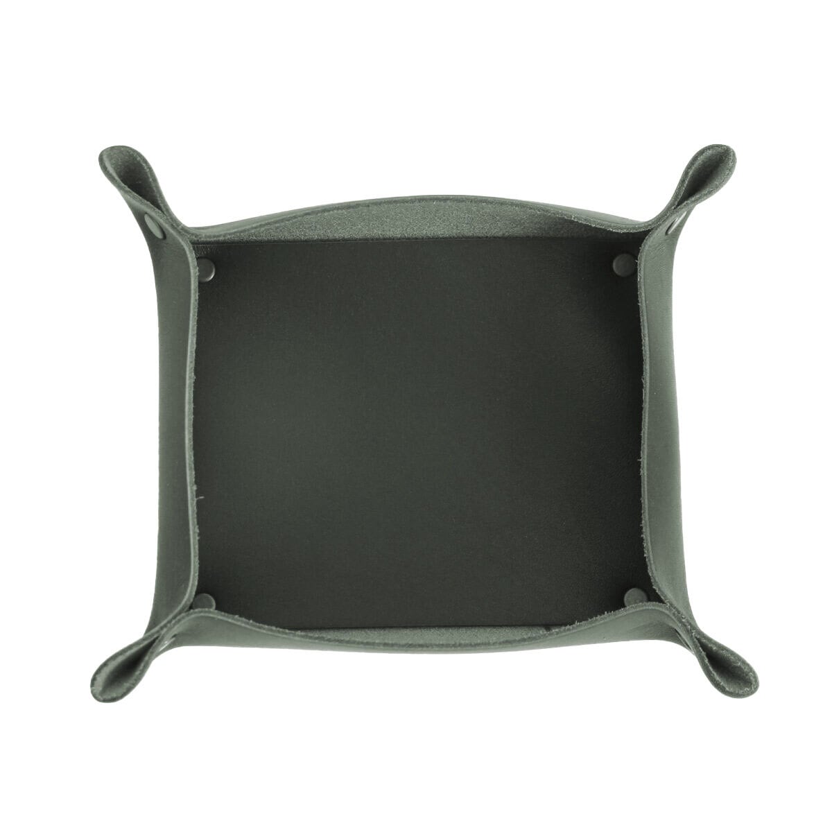 Black Artisan Genuine Leather Desk Tray