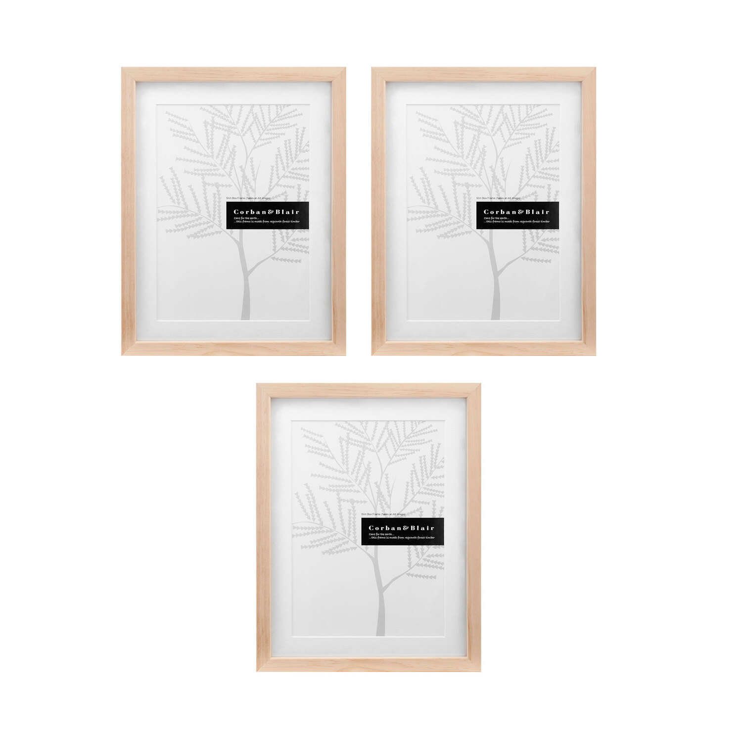 3 Piece A3 Slim box Gallery Wall Set