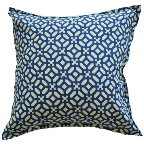 Blue Geometric Cushion