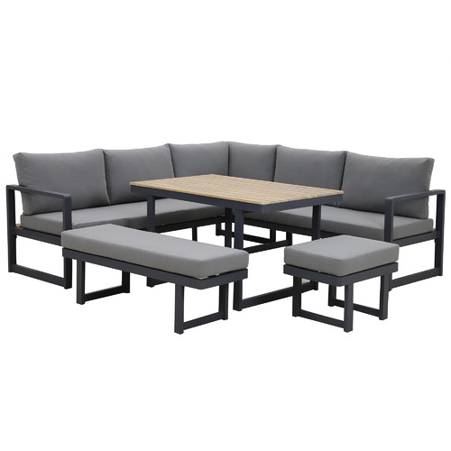 8 Seater Vinson Outdoor Lounge Dining Table & Chair Set