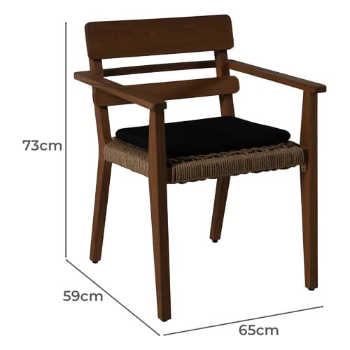 Brody Low Back Dining Chair with Cushion