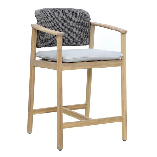 3 Seater Pura Acacia Wood Outdoor Bar Table & Stool Set