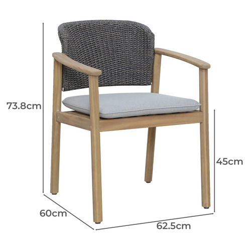 6 Seater Pura Outdoor Dining Table & Chair Set