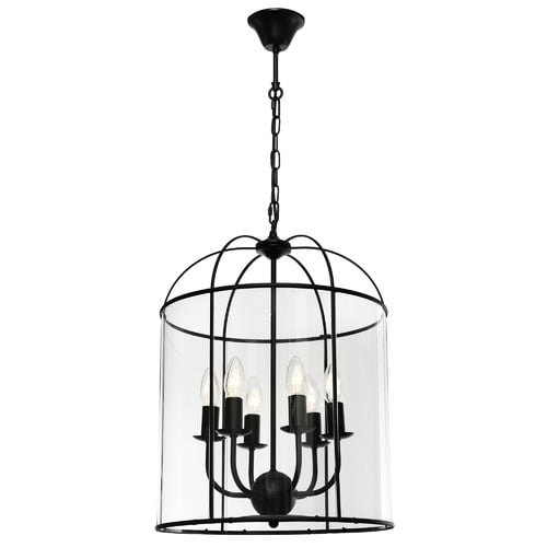 ExtravagantLighting Clovelly 6 Light Glass Pendant Temple & ster