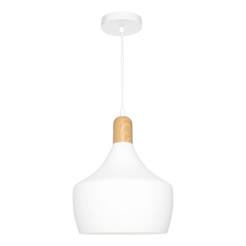 White Bevo Pendant Light