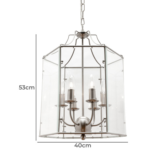 Satin Chrome Arcadia 6 Light Pendant