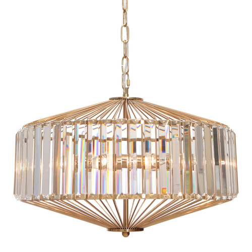 Todd Gold Steel 5 Light Pendant