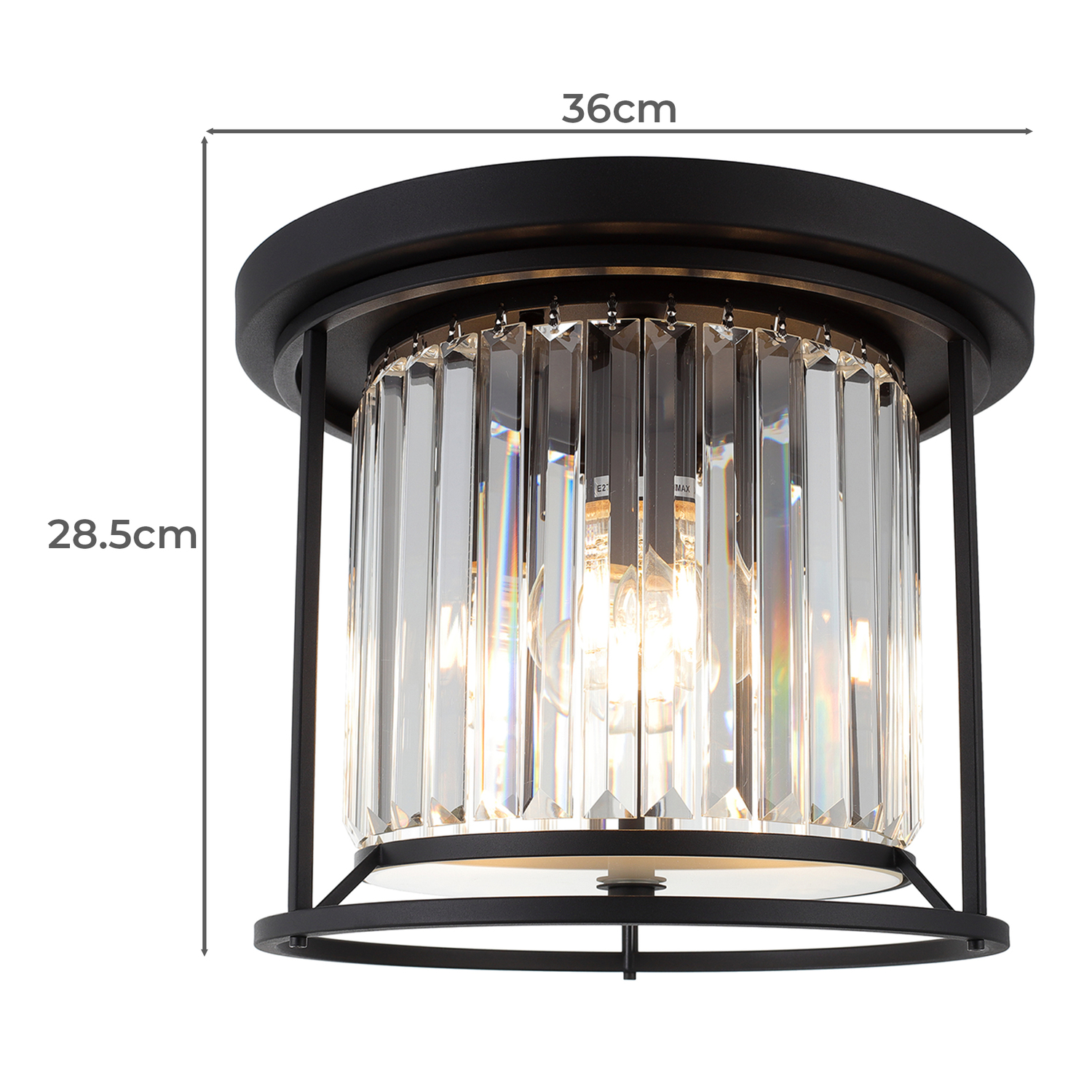 Auburn Steel Flush Mount Ceiling Light