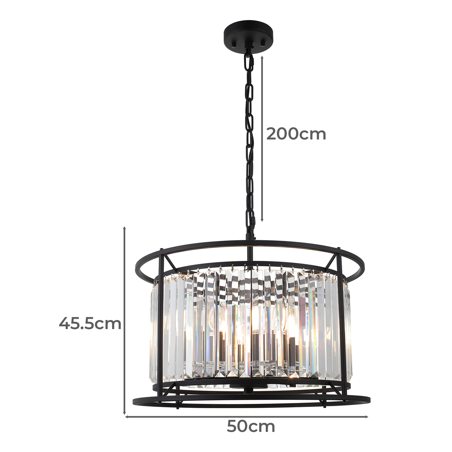 Auburn Steel 6 Lamp Pendant