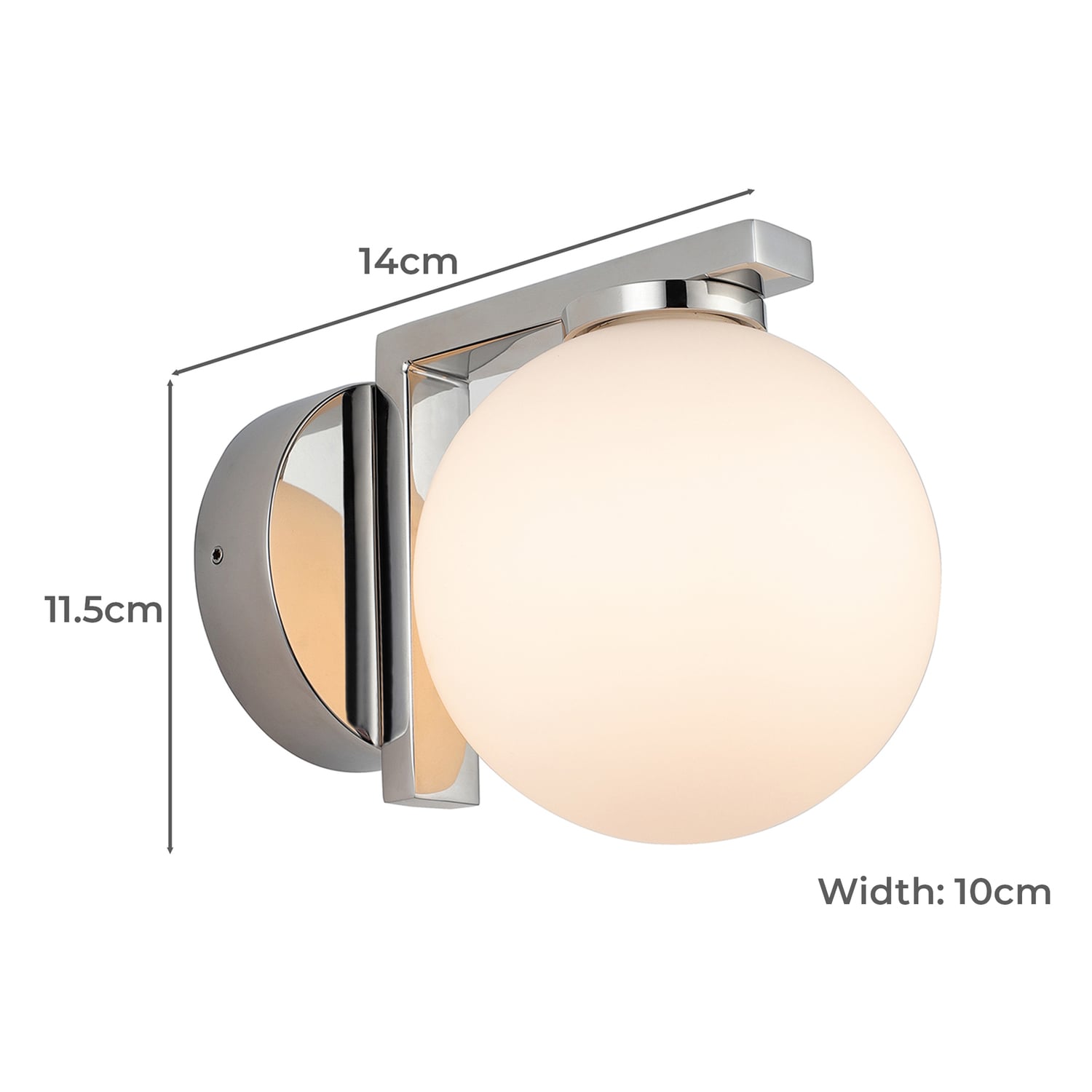 Reno Frosted Glass Reversible Wall Light