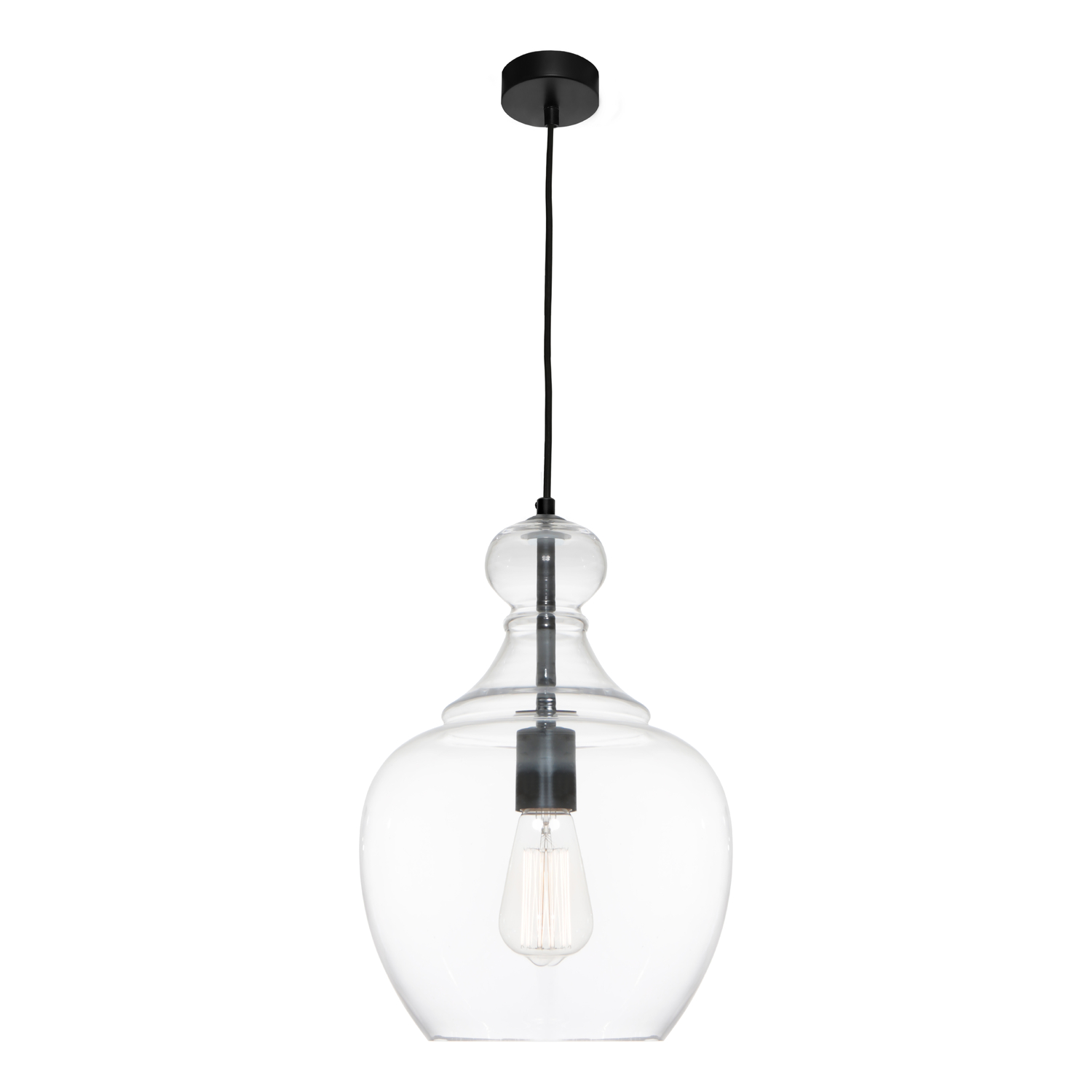 Harris Steel & Glass Pendant Light