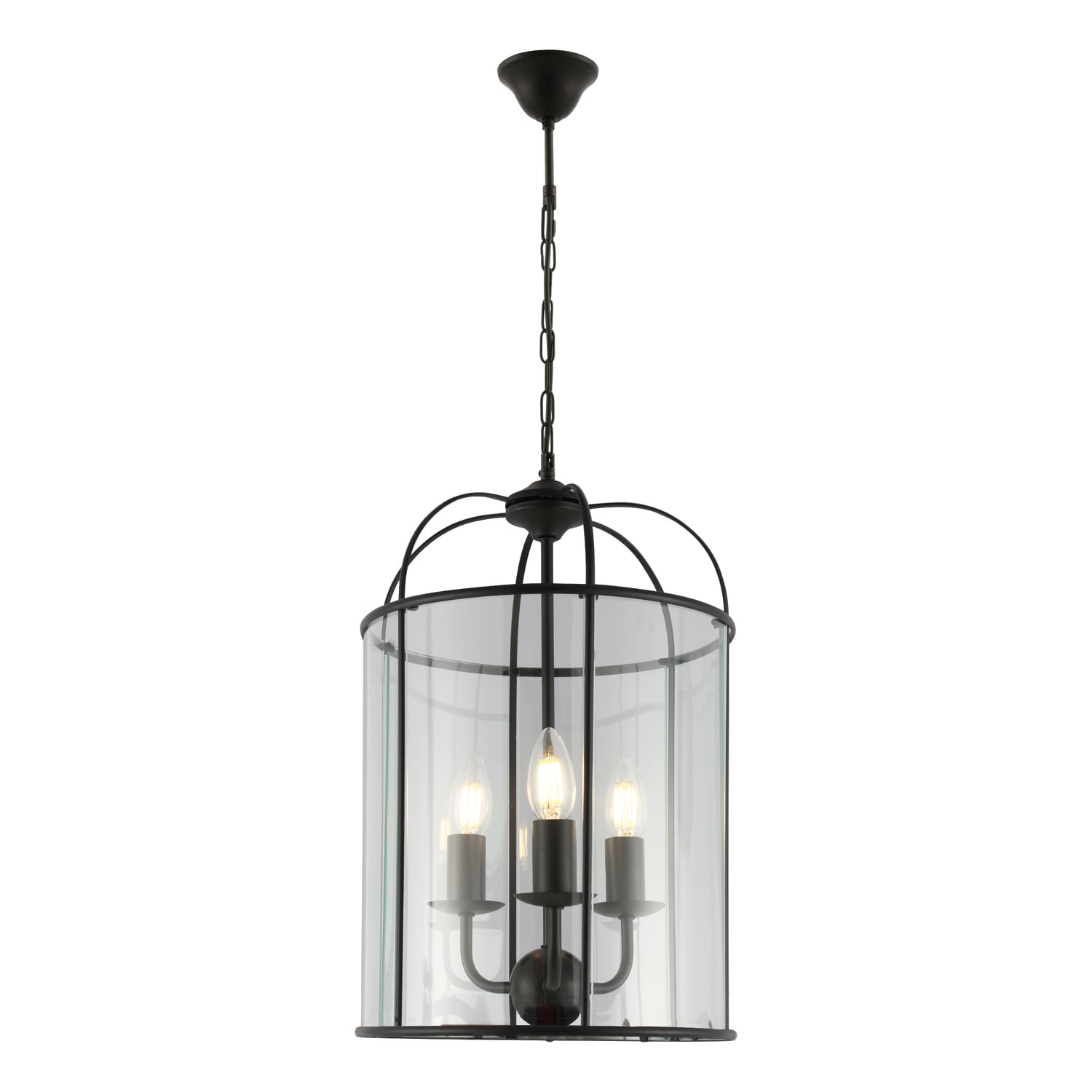 Clovelly Aluminium & Glass 3 Light Pendant