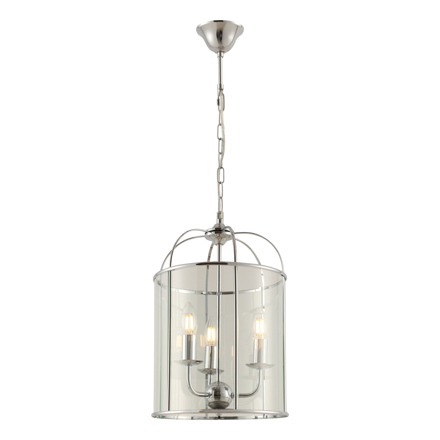 Clovelly Aluminium & Glass 3 Light Pendant