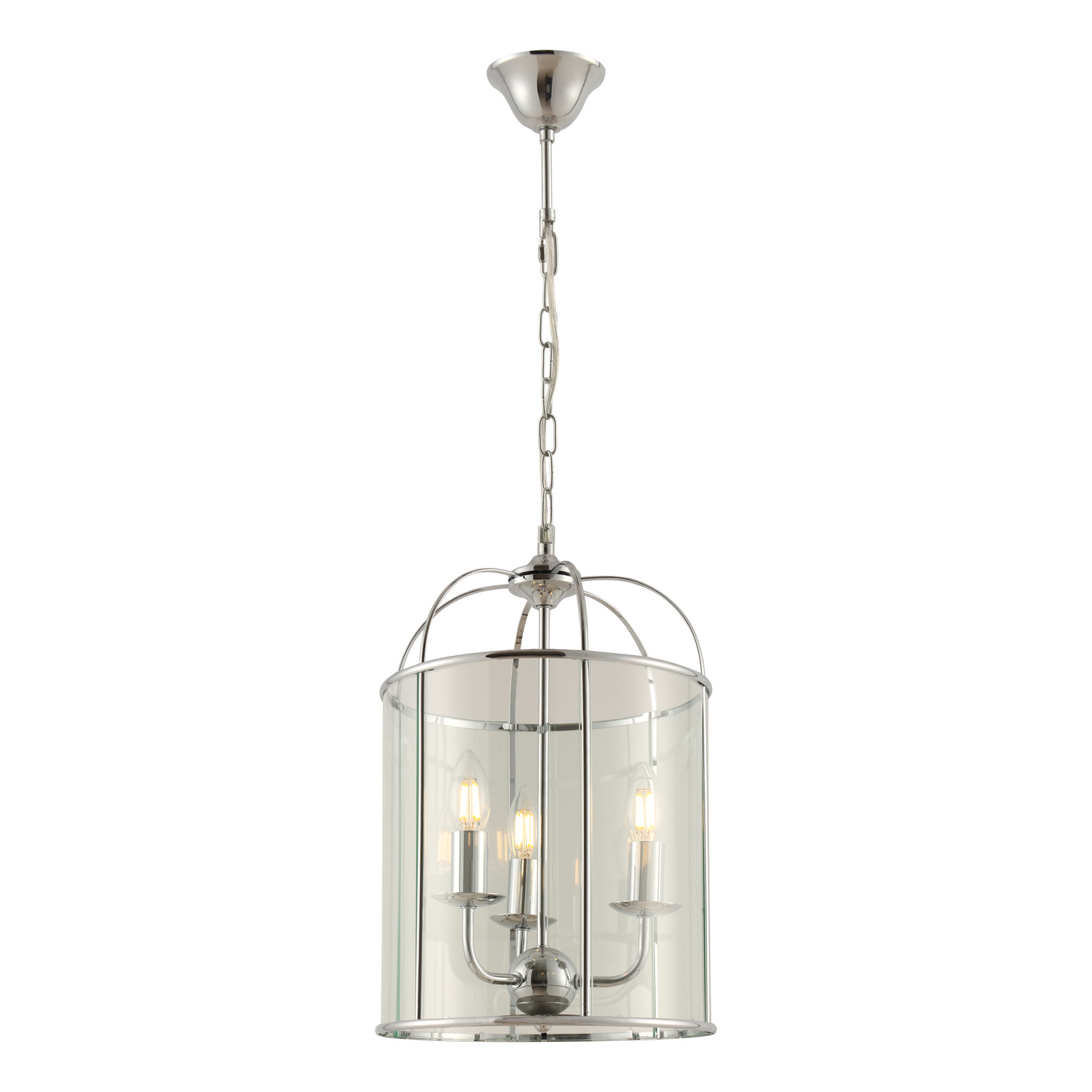 Clovelly Aluminium & Glass 3 Light Pendant