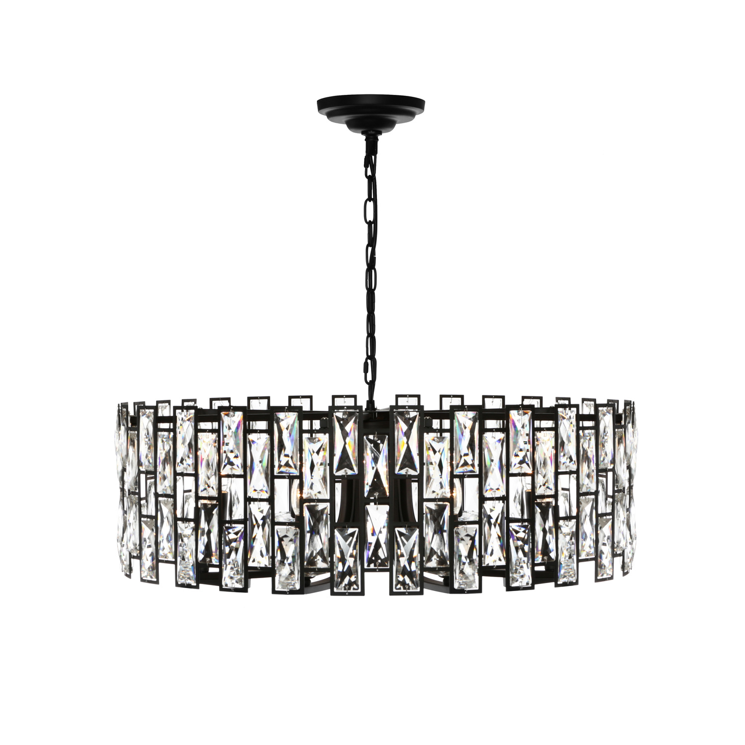 Porsha 8 Light Steel Pendant