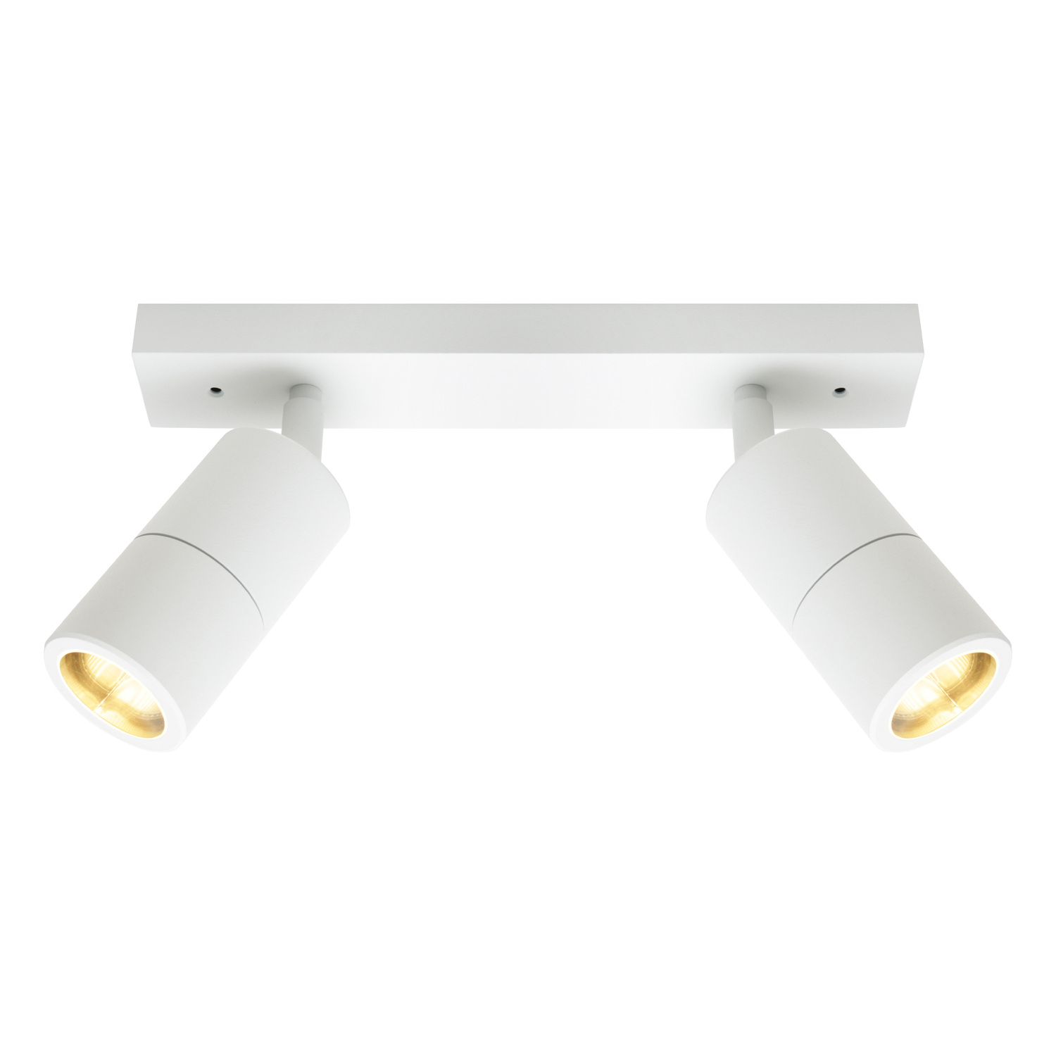 Stockholm White 2 Light Outdoor Rail Spotlight