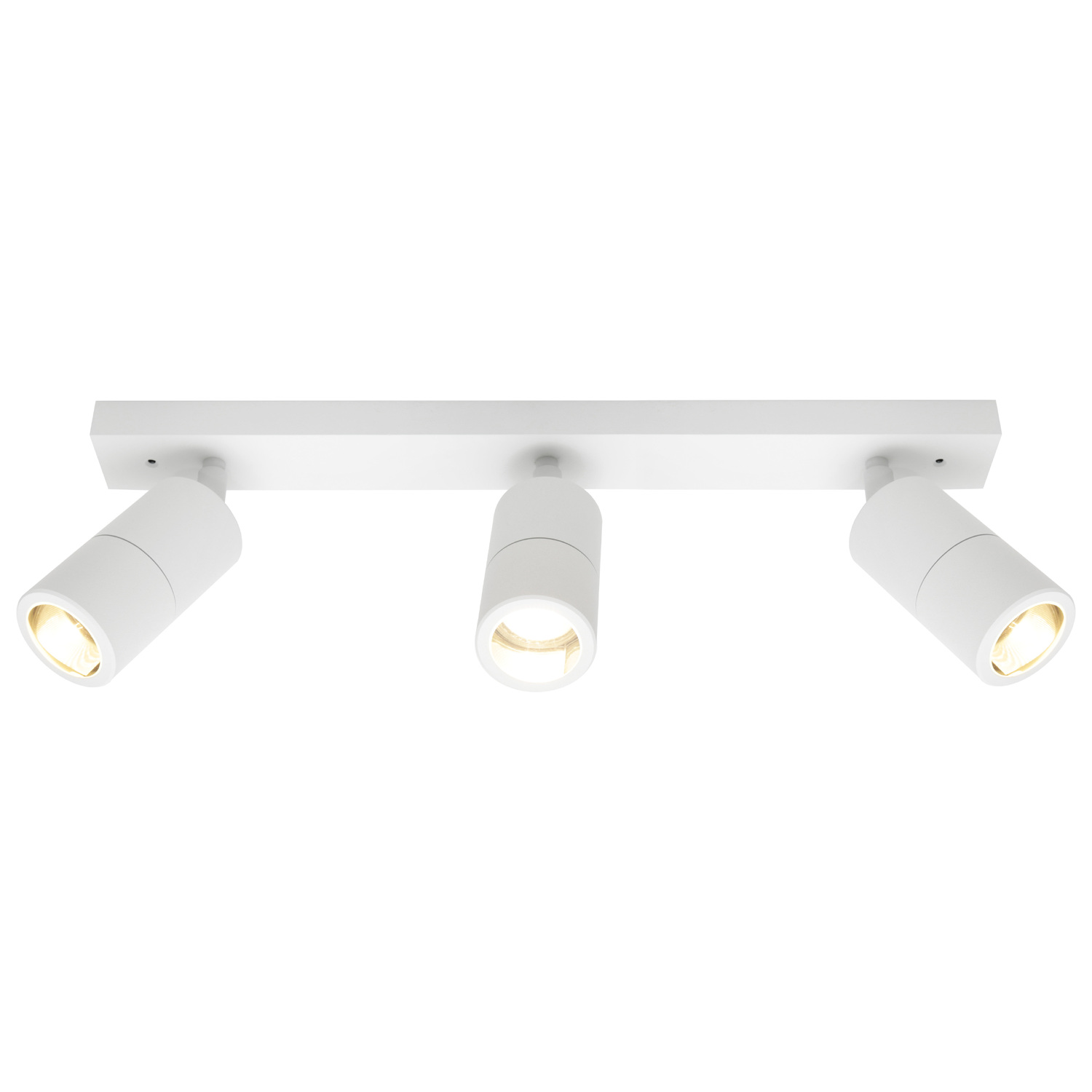 Stockholm White 3 Light Outdoor Rail Spotlight