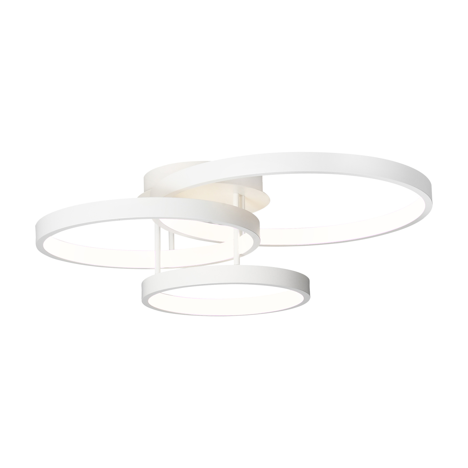 Zola Aluminium 3 Ring LED Semi Flush Mount Ceiling Light