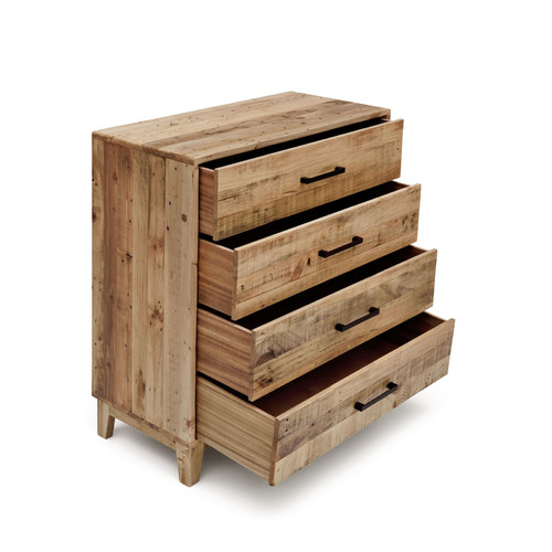 Ava Recycled Pine Wood Tallboy | Temple & Webster