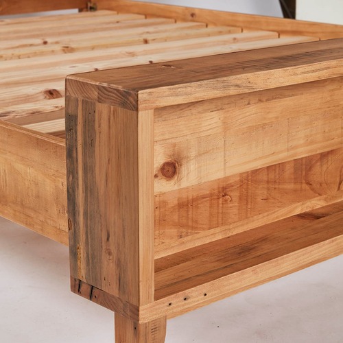 Ava Recycled Wood Bed Temple & ster