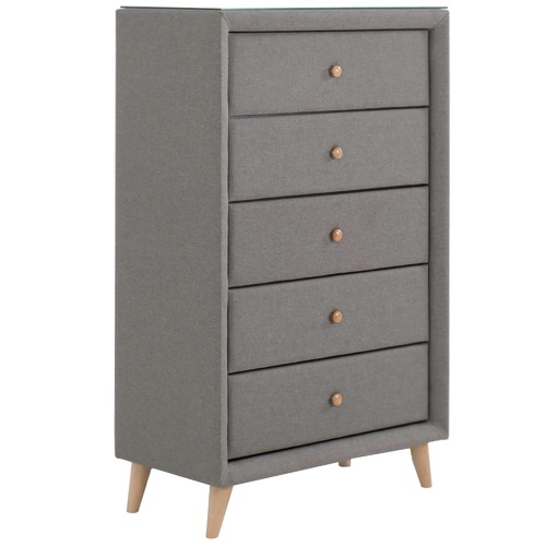 Sorrento Fabric Tallboy Chest of Drawers