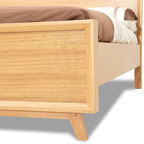 Evergreen Home Courtney Tasmanian Oak Queen Bed Temple & ster