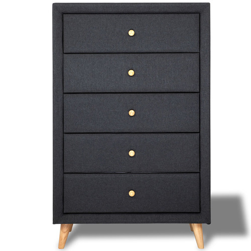 Evergreen Home Sorrento Fabric Tallboy Chest of Drawers Temple