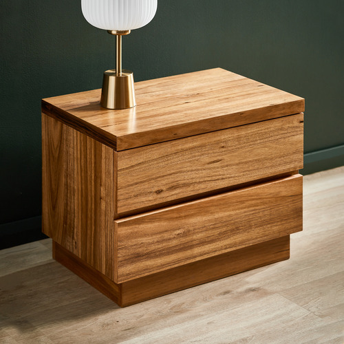 Evergreen Home Naples Blackwood Timber Bedside Table & Reviews Temple