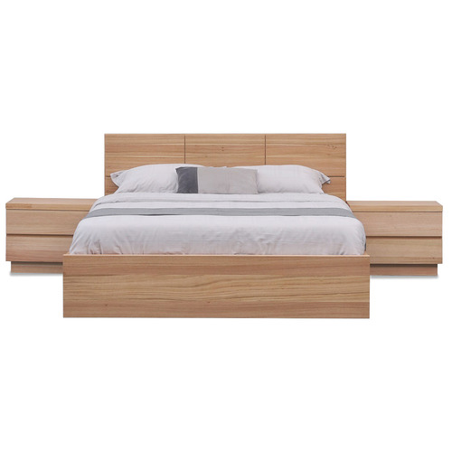 Evergreen Home Focus Messmate Queen Platform Bed Temple & ster