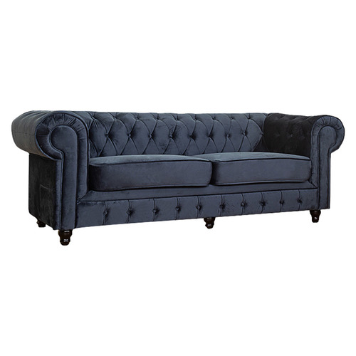 Cleo Button Tufted 3 Seater Velvet Sofa