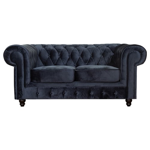 Cleo Button Tufted 2 Seater Velvet Sofa