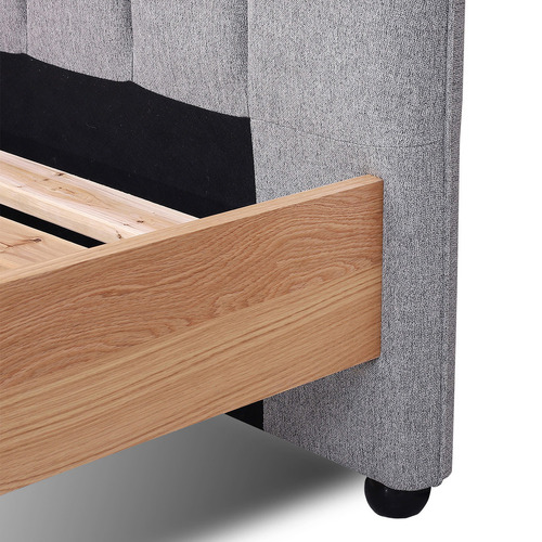 Avery Oak Wood Queen Bed Frame